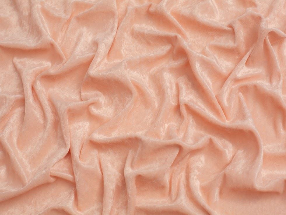 Minerva Core Range Apricot Crush Velvet Stretch Knit Fabric
