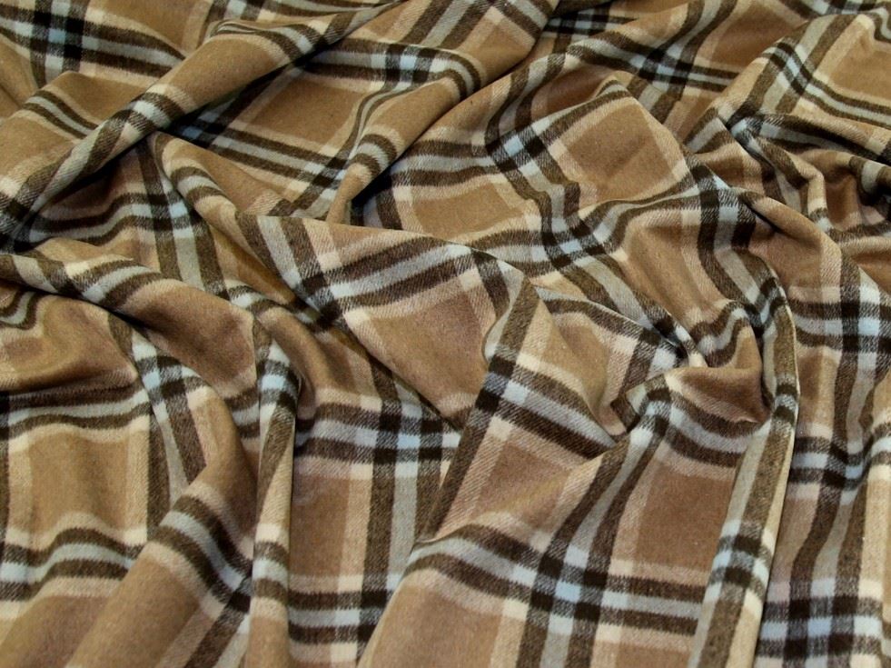 John Louden Tan Wool Blend Coating Fabric