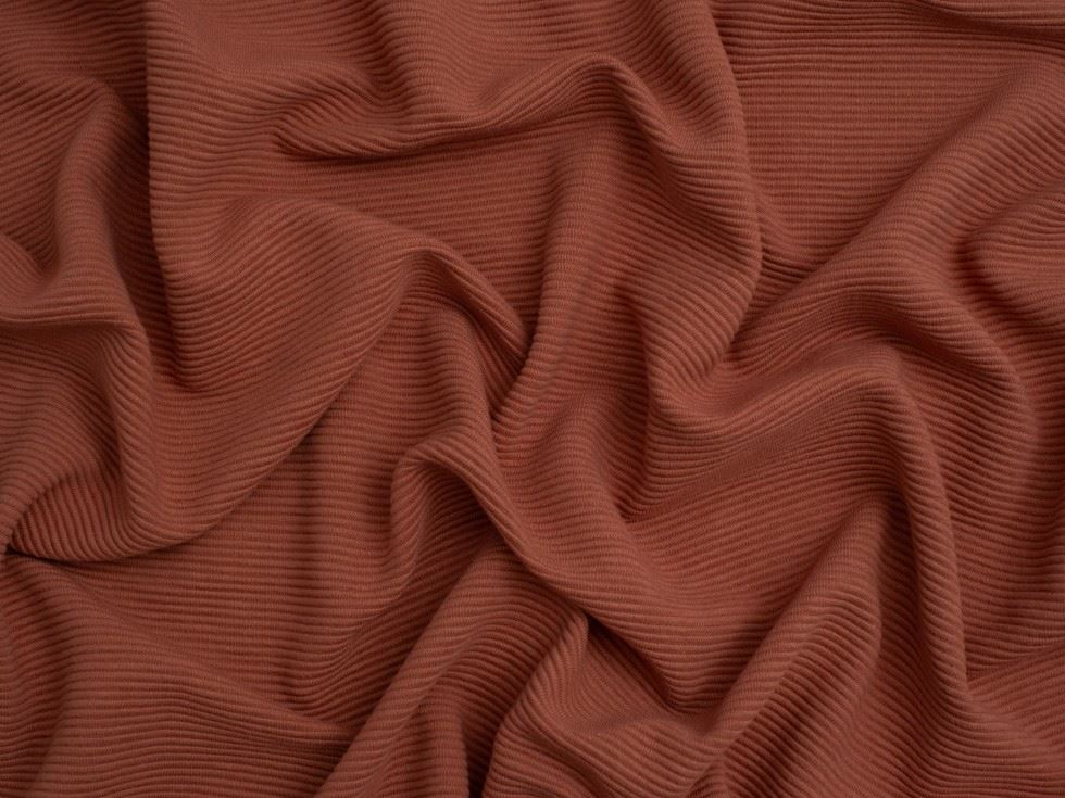 Minerva Core Range Baby Soft Cotton Ottoman Rib Stretch Knit Fabric Rosewood