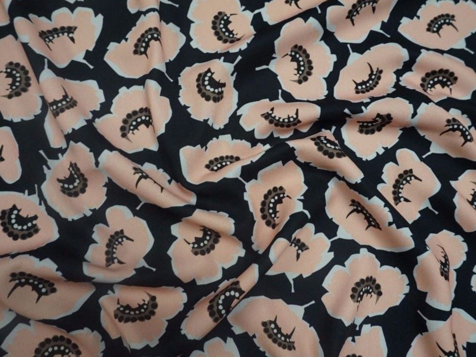 Lady Mcelroy Salmon Lena Crepe Fabric