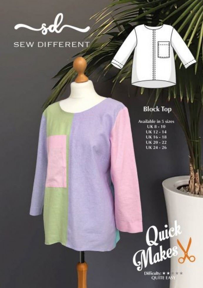 Sew Different Paper Sewing Pattern Block Top
 