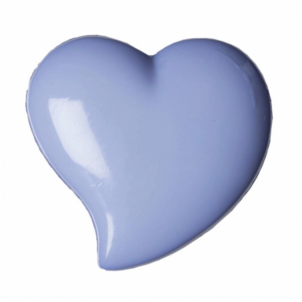 Hemline Lilac Plastic Heart Buttons