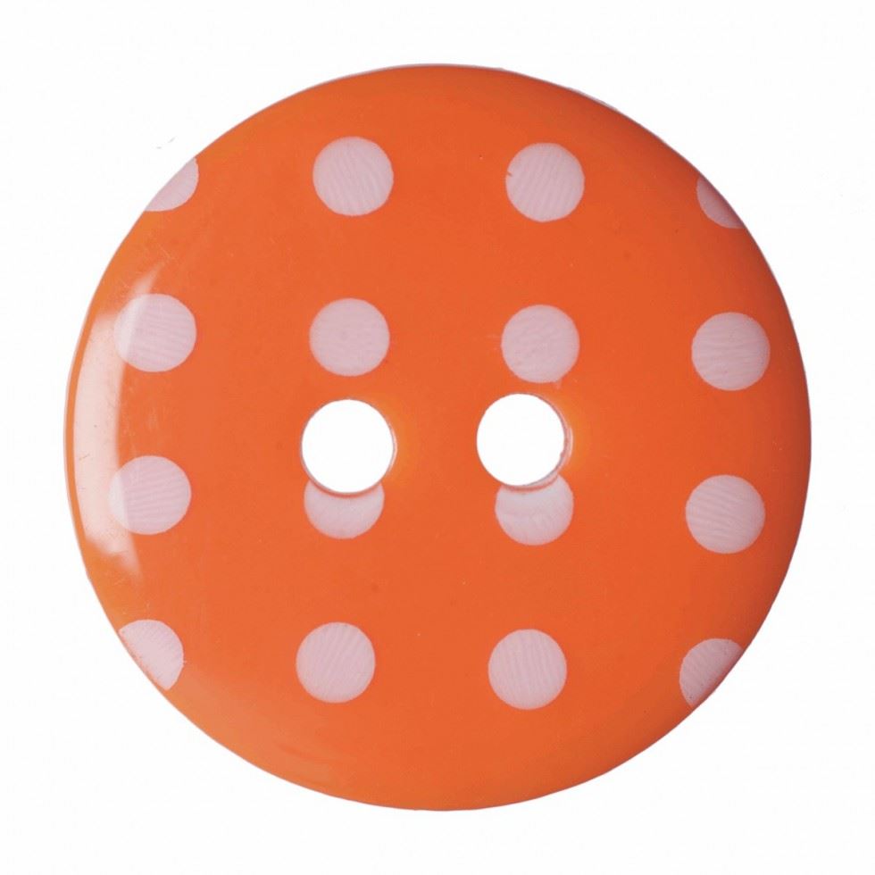 Hemline Orange Polka Dot Buttons