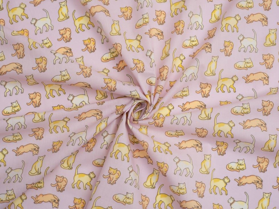 Lavender Printed Polycotton Fabric