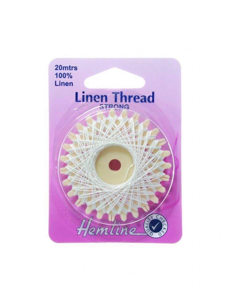Hemline White Waxed Linen Thread