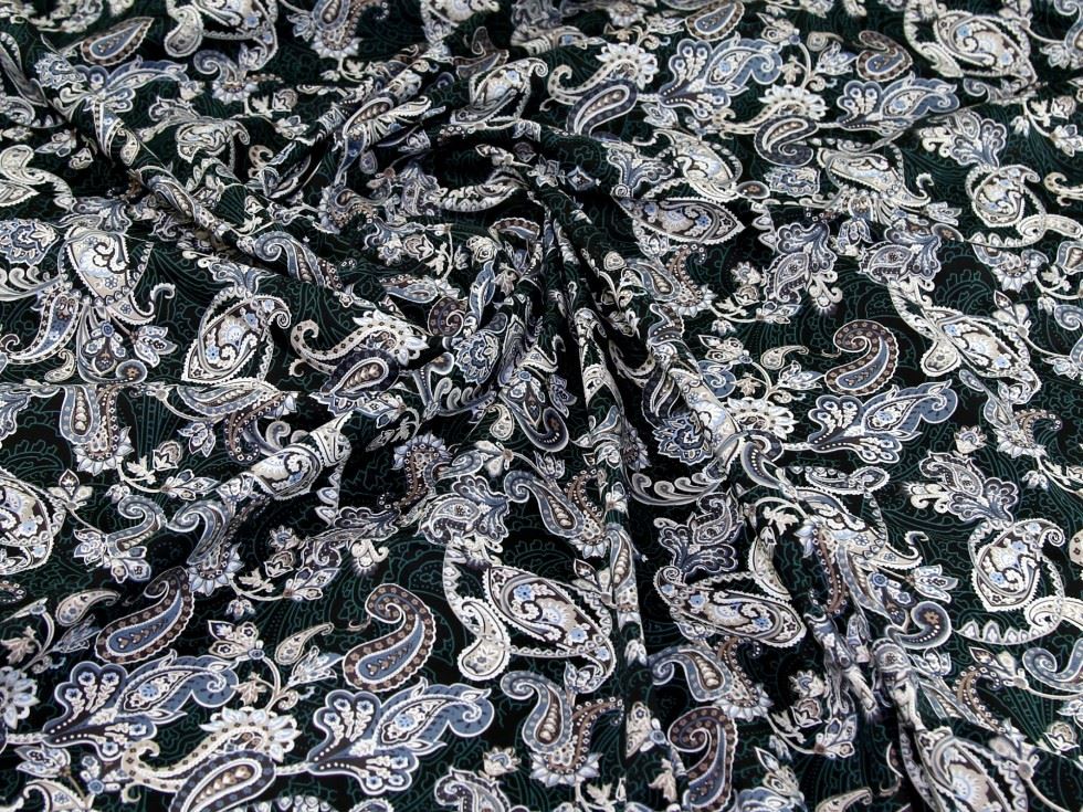 Green Deadstock 100% Cotton Poplin Fabric