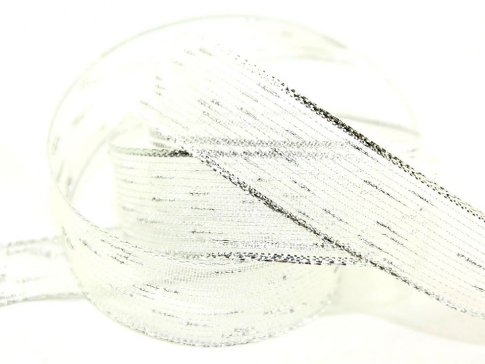 Berisfords Empire Metallic Ribbon 100 Silver
 