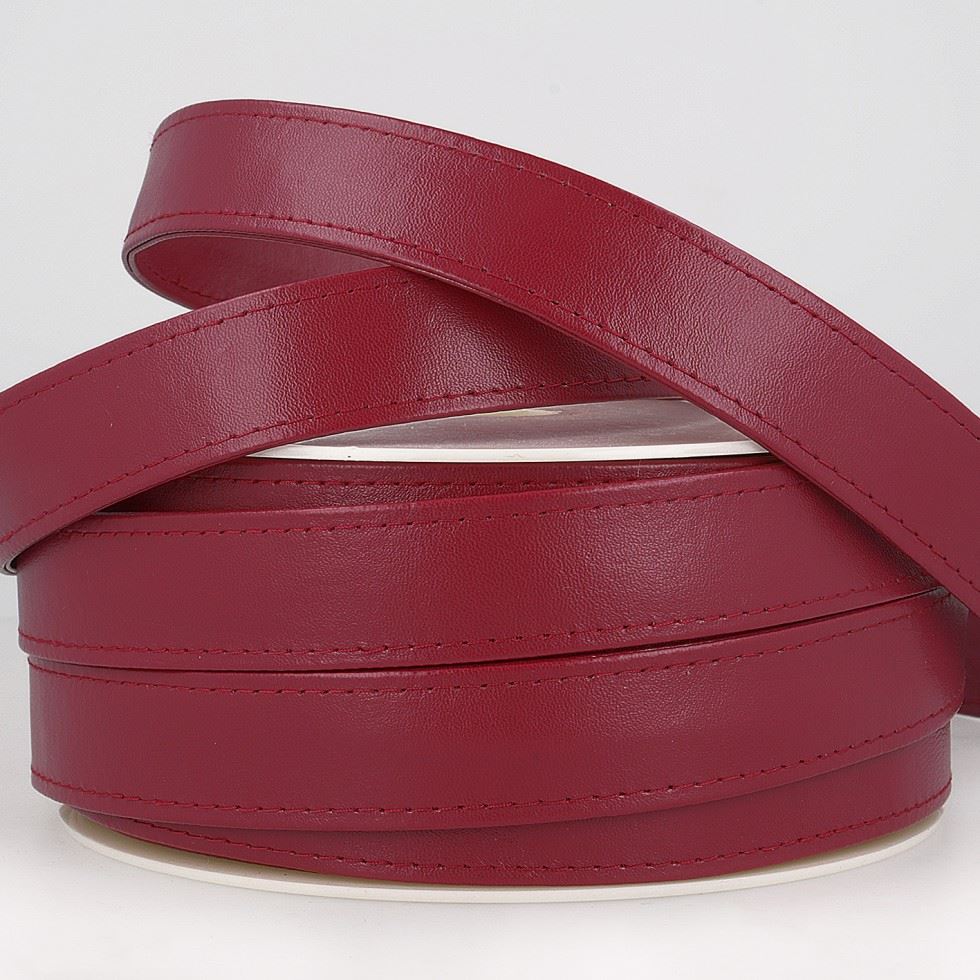 Stephanoise Faux Leather Webbing Burgundy
 