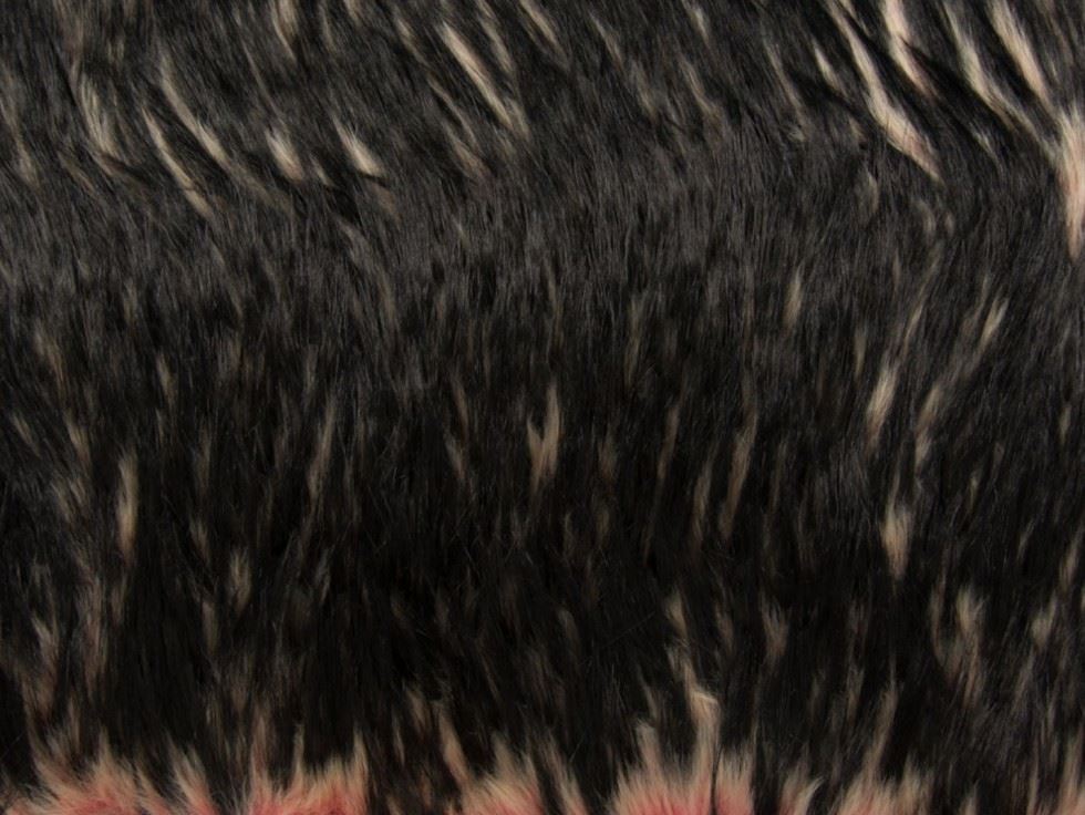 Black Deadstock Bergamo Faux Fur Fabric