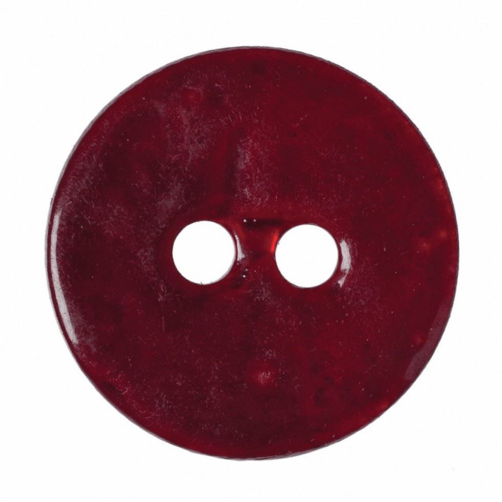 Hemline Red Round Shell Buttons