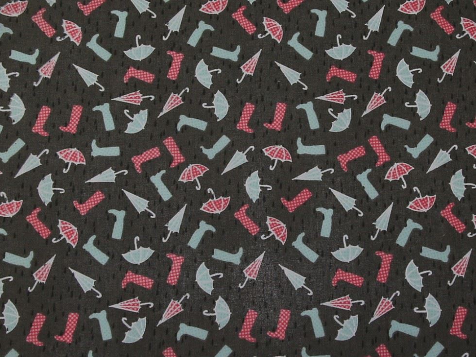 Grey Printed Polycotton Fabric