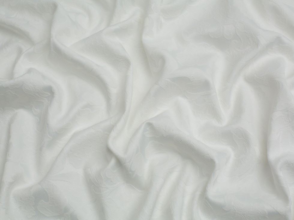 Deadstock Baroque Stretch Woven Jacquard Fabric Ivory
 