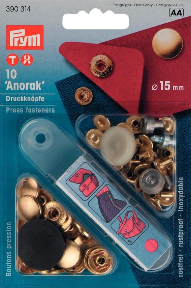 Prym Gold Anorak Snaps Press Fasteners