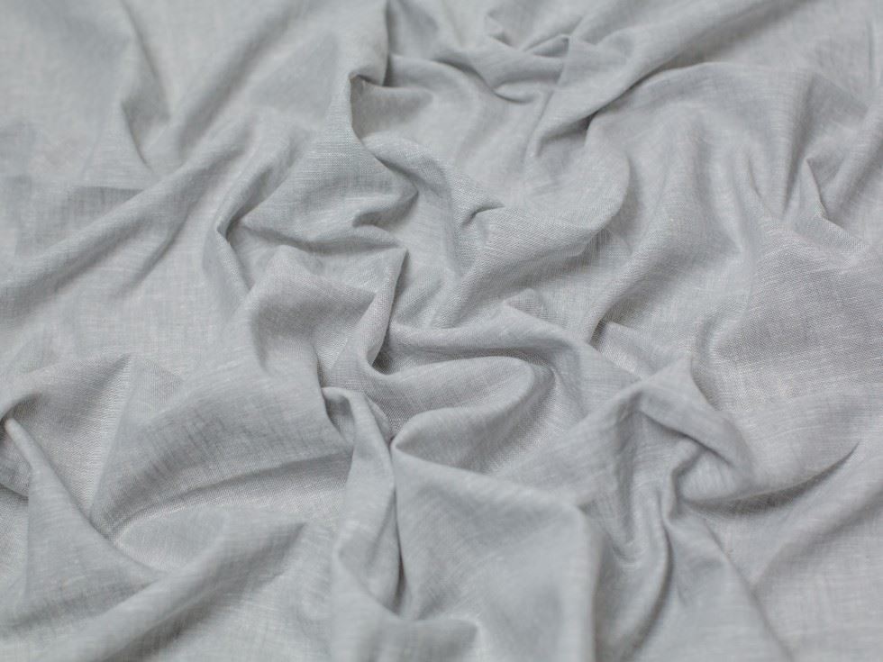 Minerva Core Range Grey Yarn Dyed Linen Cotton Fabric