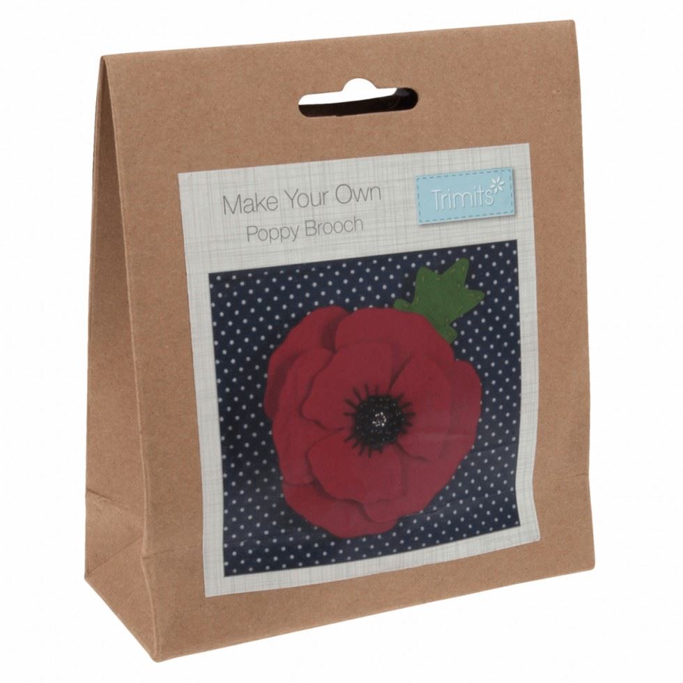 Trimits Felt Decoration Kit Poppy Brooch