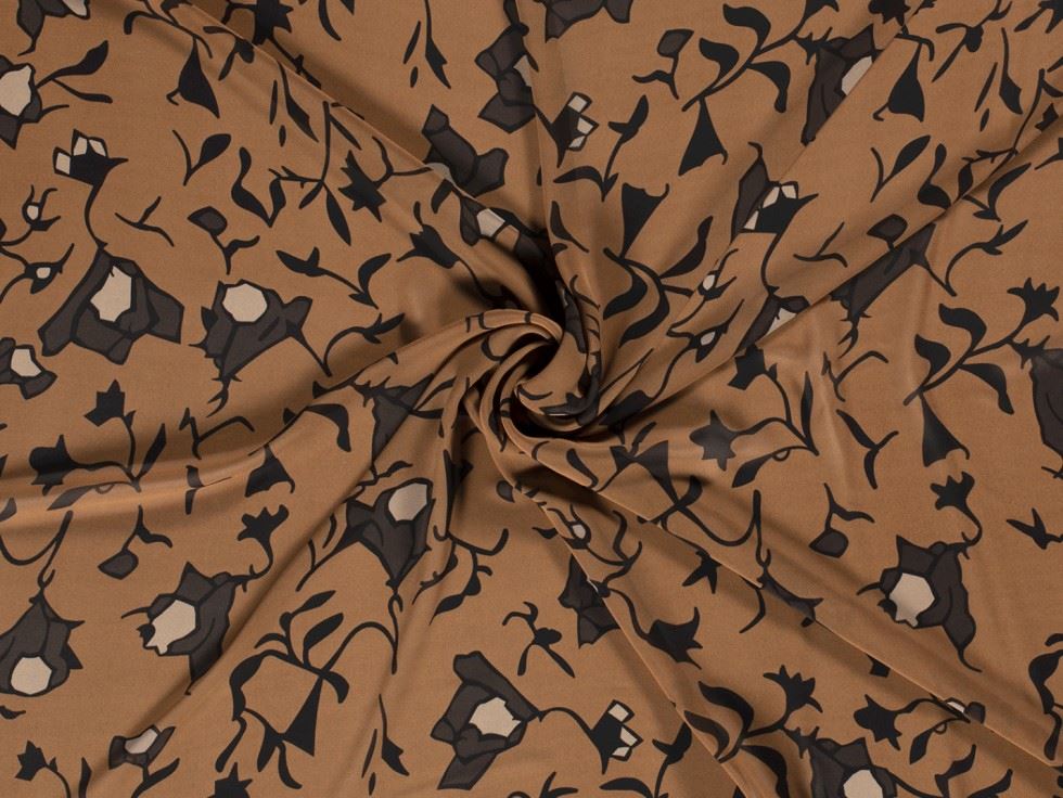 Sheer Chiffon Fabric Camel
 