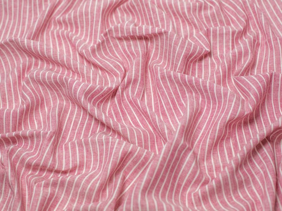 Minerva Core Range Red Yarn Dyed Linen Cotton Fabric