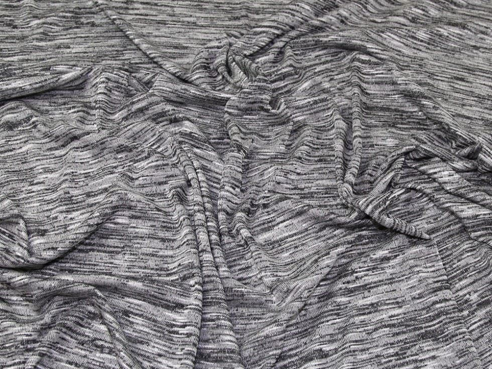 Lady Mcelroy Grey Melange Sweater Knit Stretch Fabric