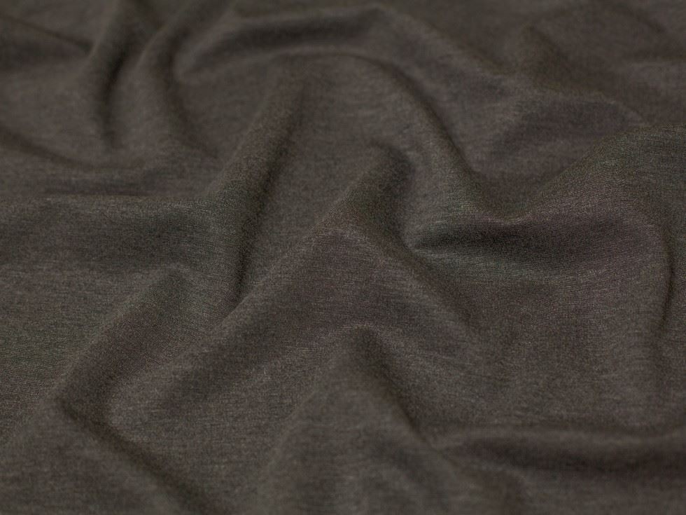 Minerva Core Range Melange Pewter Heavy Ponte Roma Double Stretch Knit Fabric