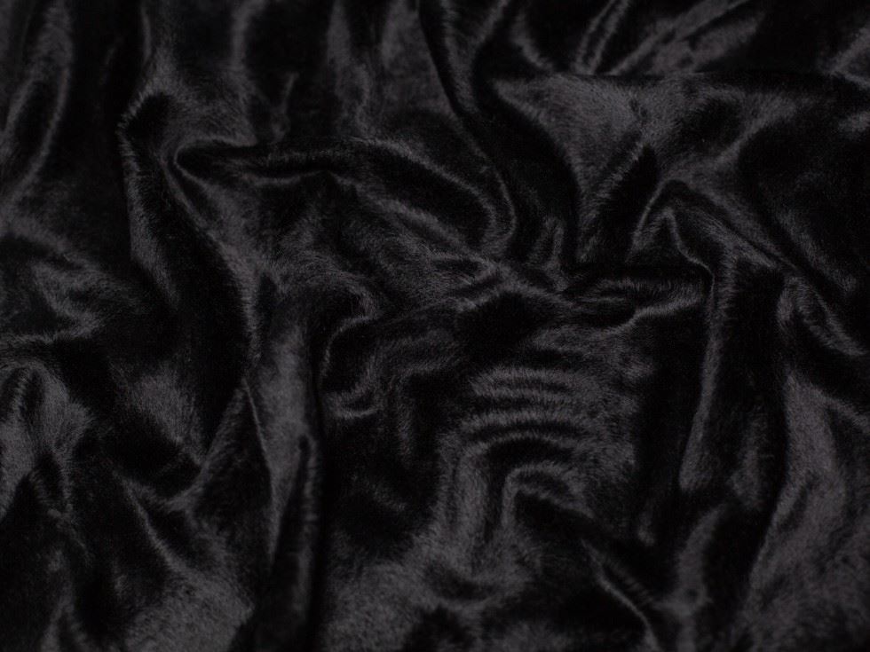 Minerva Core Range Textured Velboa Faux Fur Fabric Black