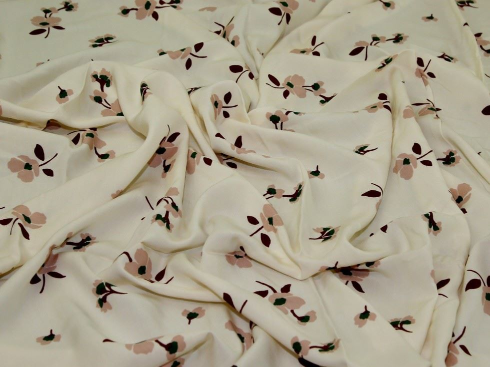 Deadstock Viscose Challis Fabric Blush
 