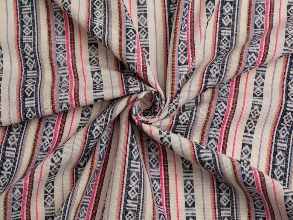 Minerva Mexico Woven Stripe Fabric 150cm / 60" Wide - per metre - Picture 10 of 10