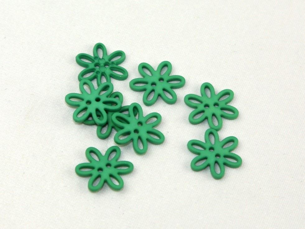 Dill Plastic Flower Buttons (Value Pack) Green
 