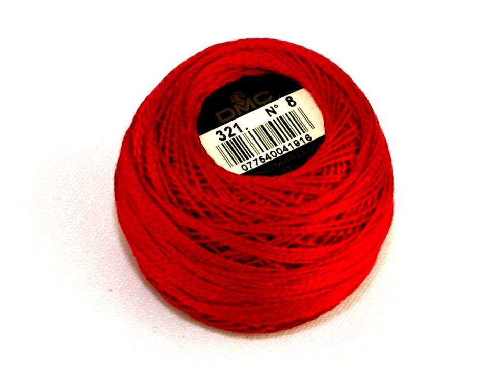 Dmc 321 Size 8 Cotton Perle Thread