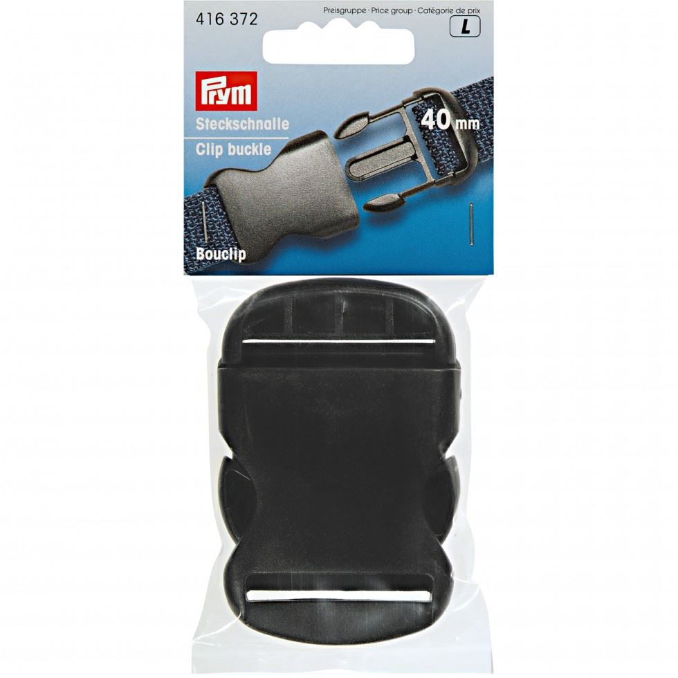 Prym Black Plastic Clip Buckles