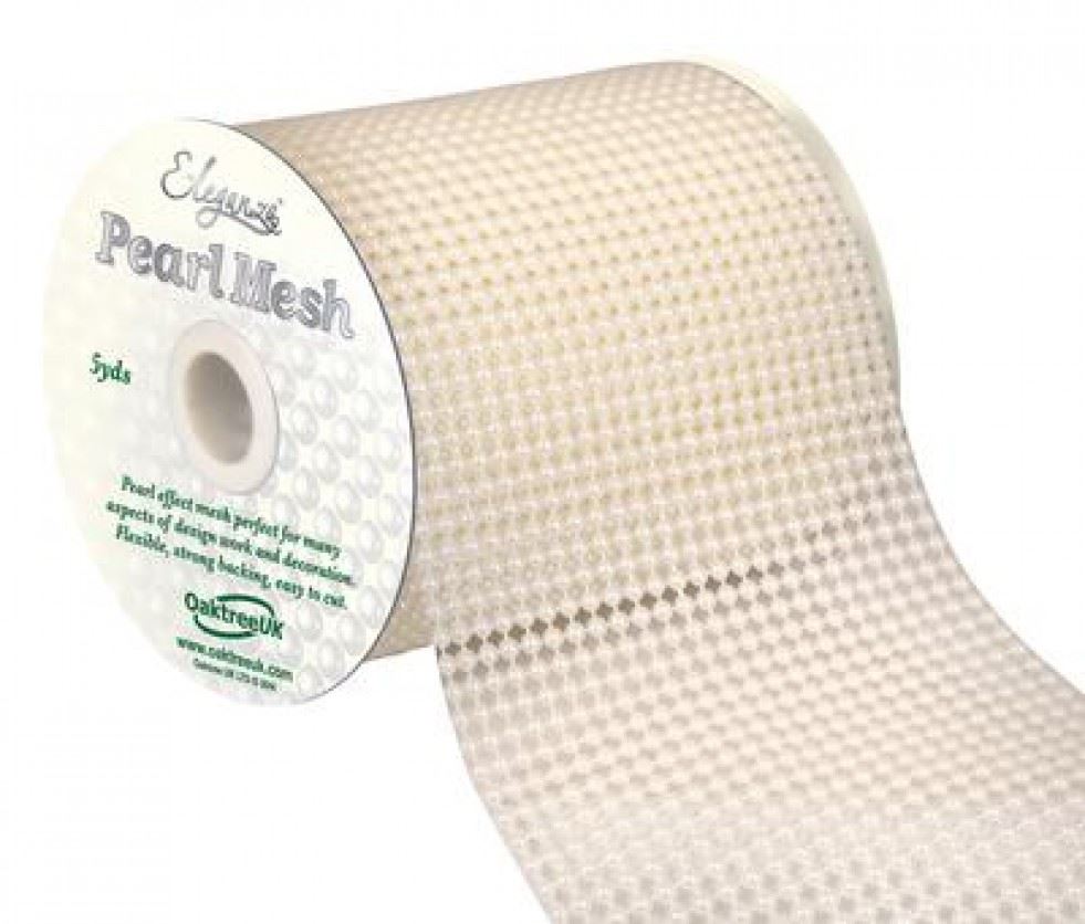 Pearl Mesh Trim Ivory
 