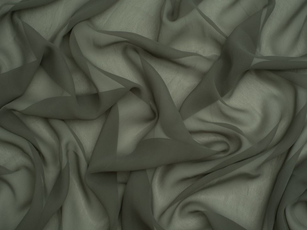 Minerva Core Range Pewter Light Sheer Chiffon Fabric