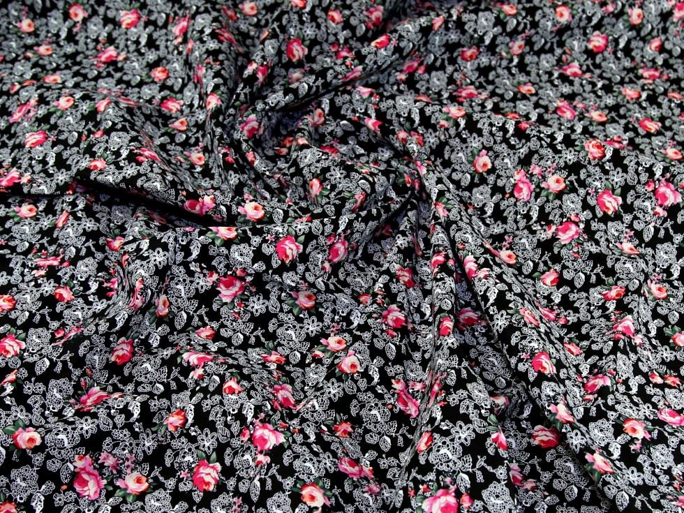 Deadstock 100% Cotton Poplin Fabric Black
 