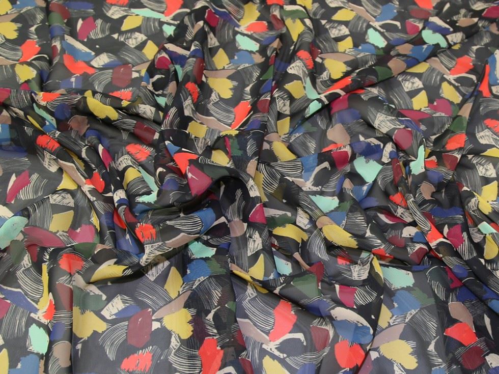 John Kaldor Multicoloured Ice Sheer Chiffon Fabric