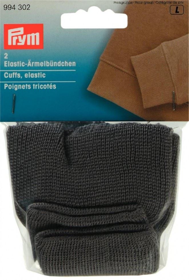 Prym Knitted Cuff Ribbing Grey