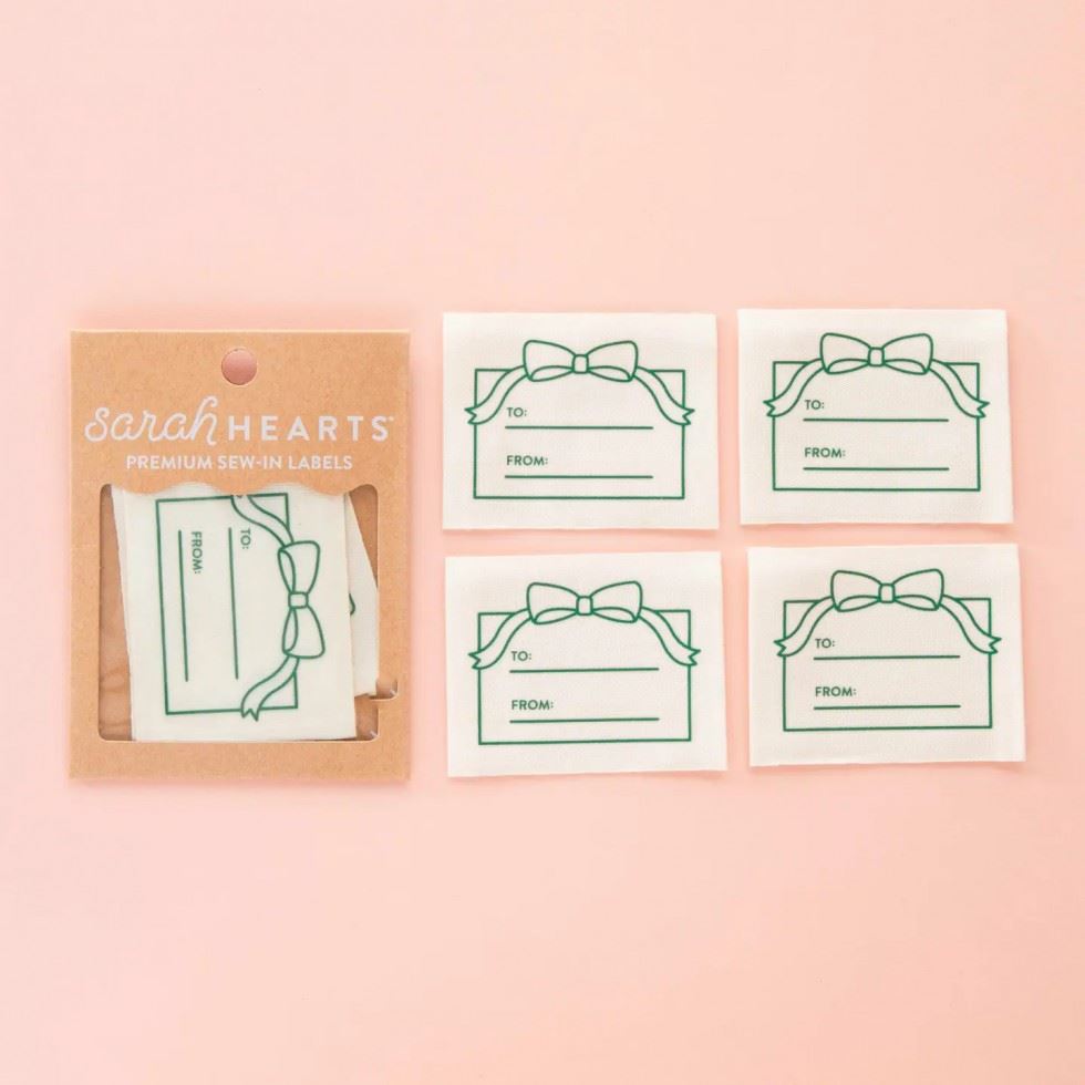 Sarah Hearts To From Gift Organic Cotton Write In Woven Labels
 
