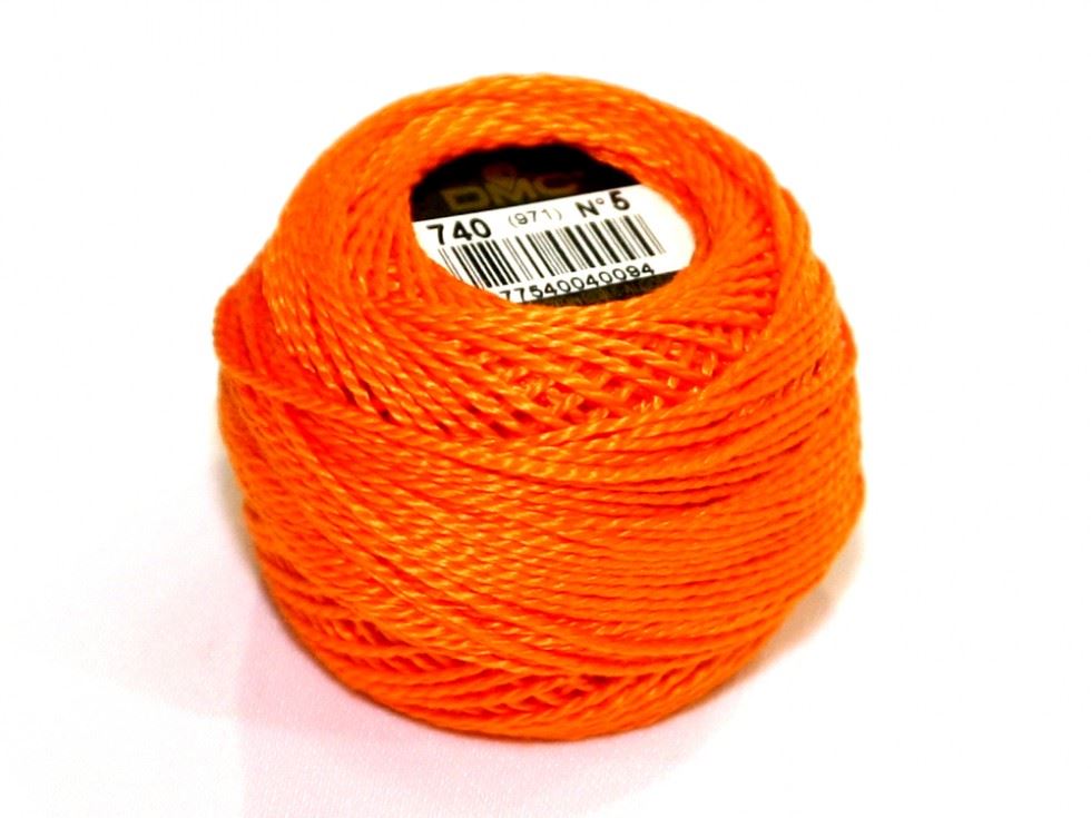 Dmc 740 Size 5 Cotton Perle Thread
