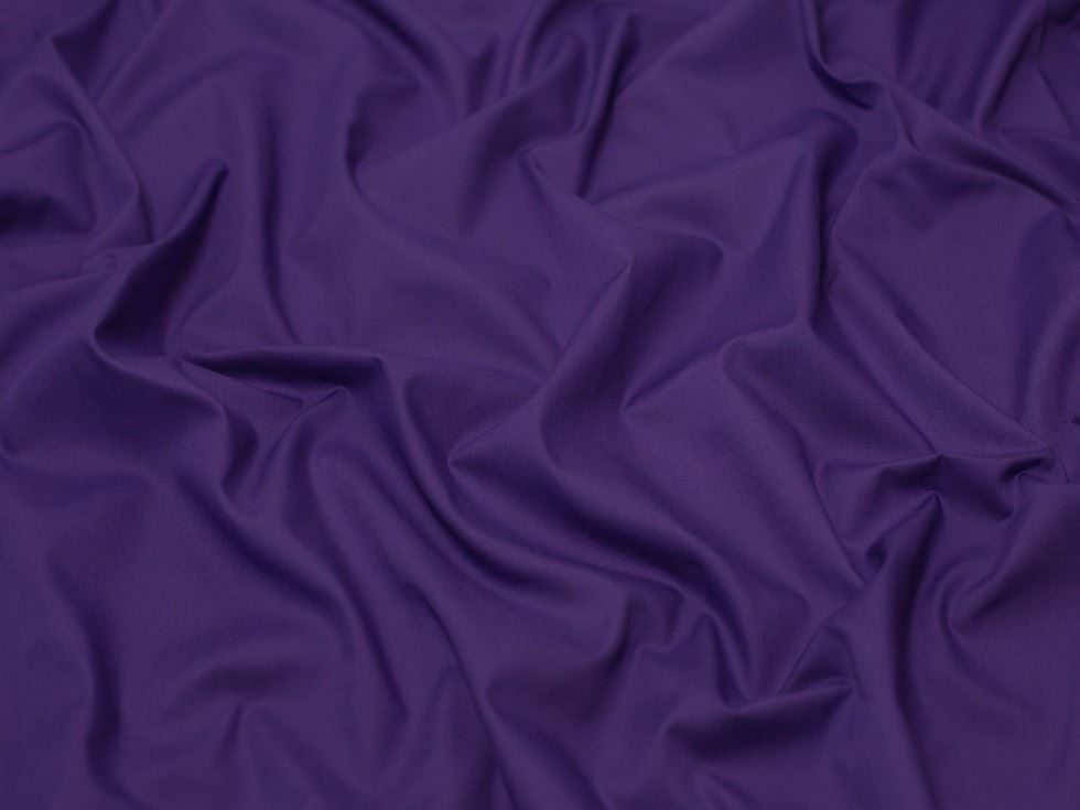 Minerva Core Range Purple Poly Cotton Poplin Fabric