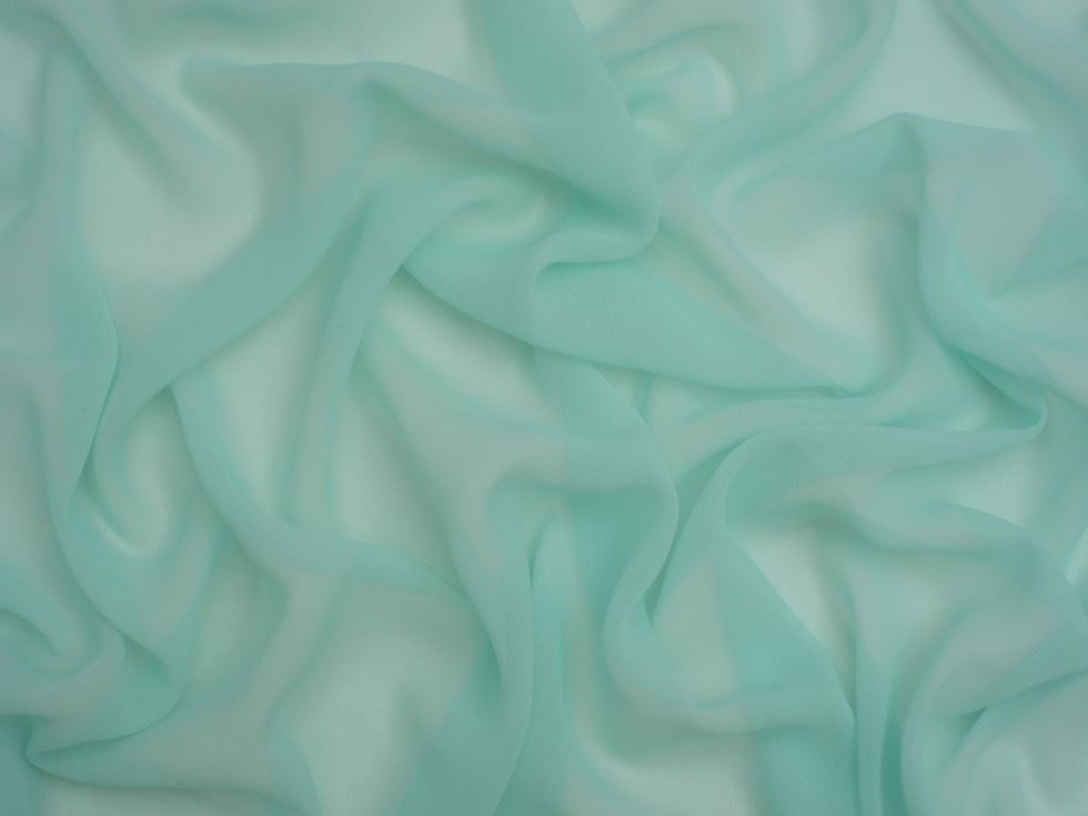 Minerva Core Range Aqua Light Sheer Chiffon Fabric