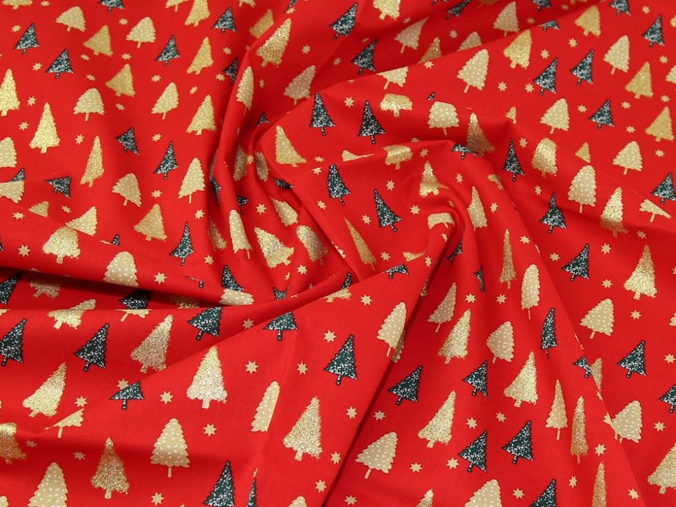 Deadstock 100% Cotton Fabric Red
 