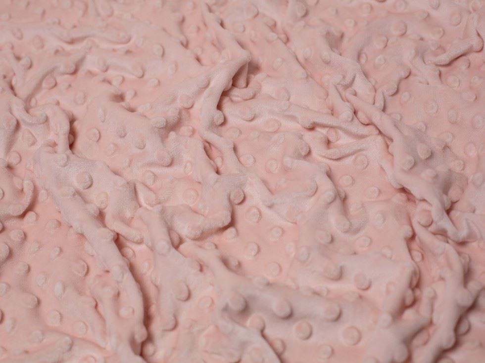 Minerva Core Range Blush Rose Heavy Embossed Dimple Plush Fleece Fabric