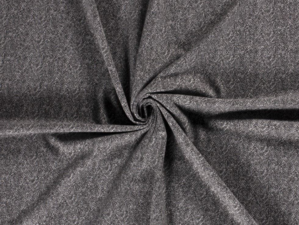 Brushed Textured Stretch Knit Fabric Grey
 