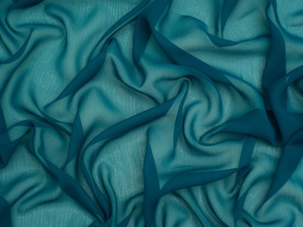 Minerva Light Sheer Chiffon Fabric Teal Minerva Core Range Th-Cg-131