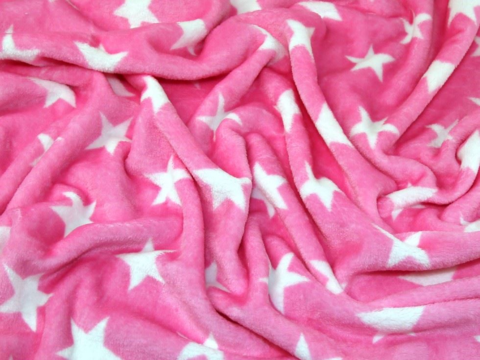 Pink Deadstock Reversible Fleece Fabric