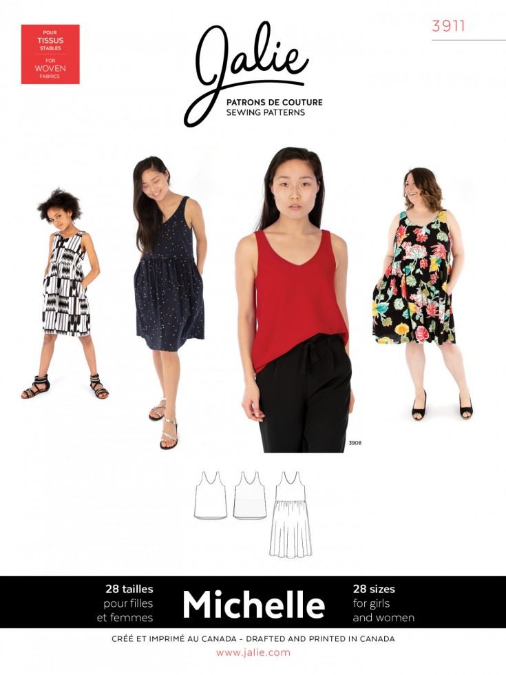 Jalie Sewing Pattern 3911 Michelle Tanks & Dress