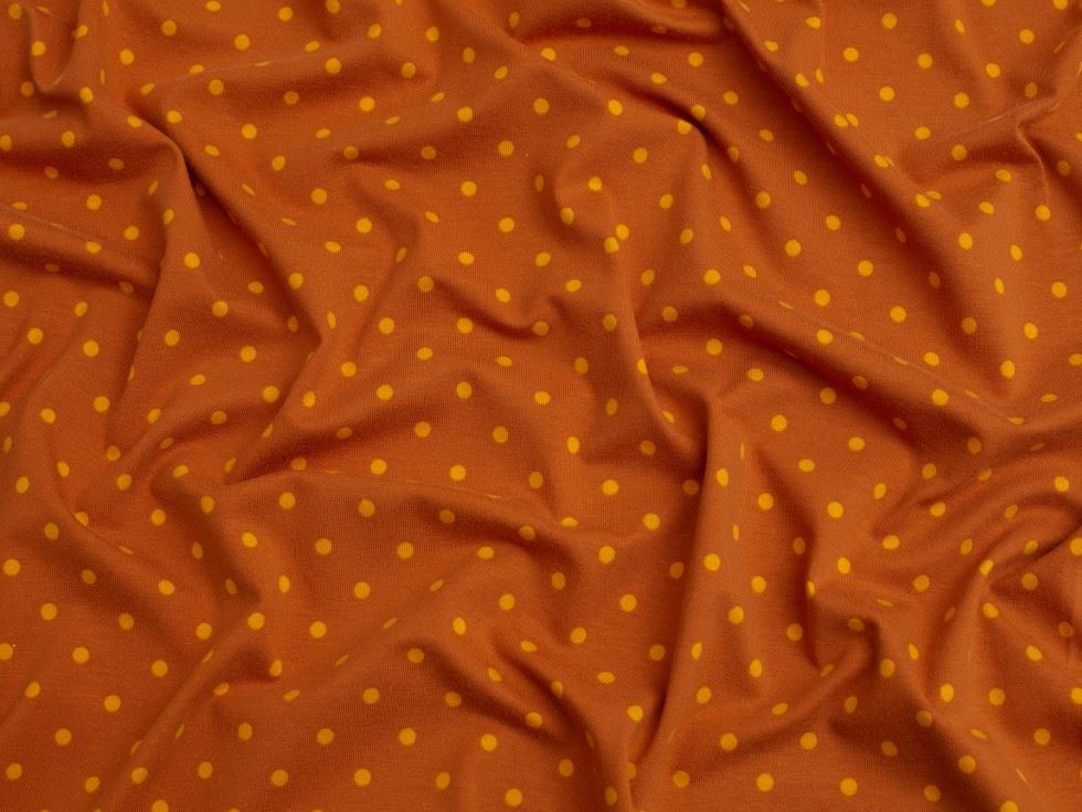 Rust Cotton Jersey Stretch Knit Fabric