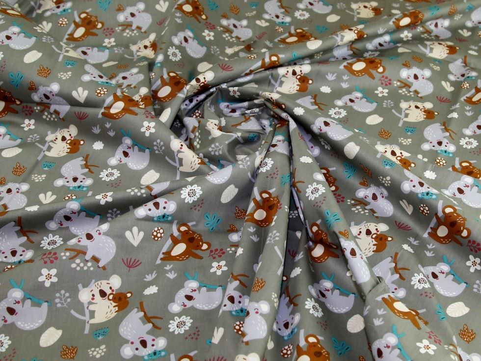 Grey Deadstock 100% Cotton Fabric