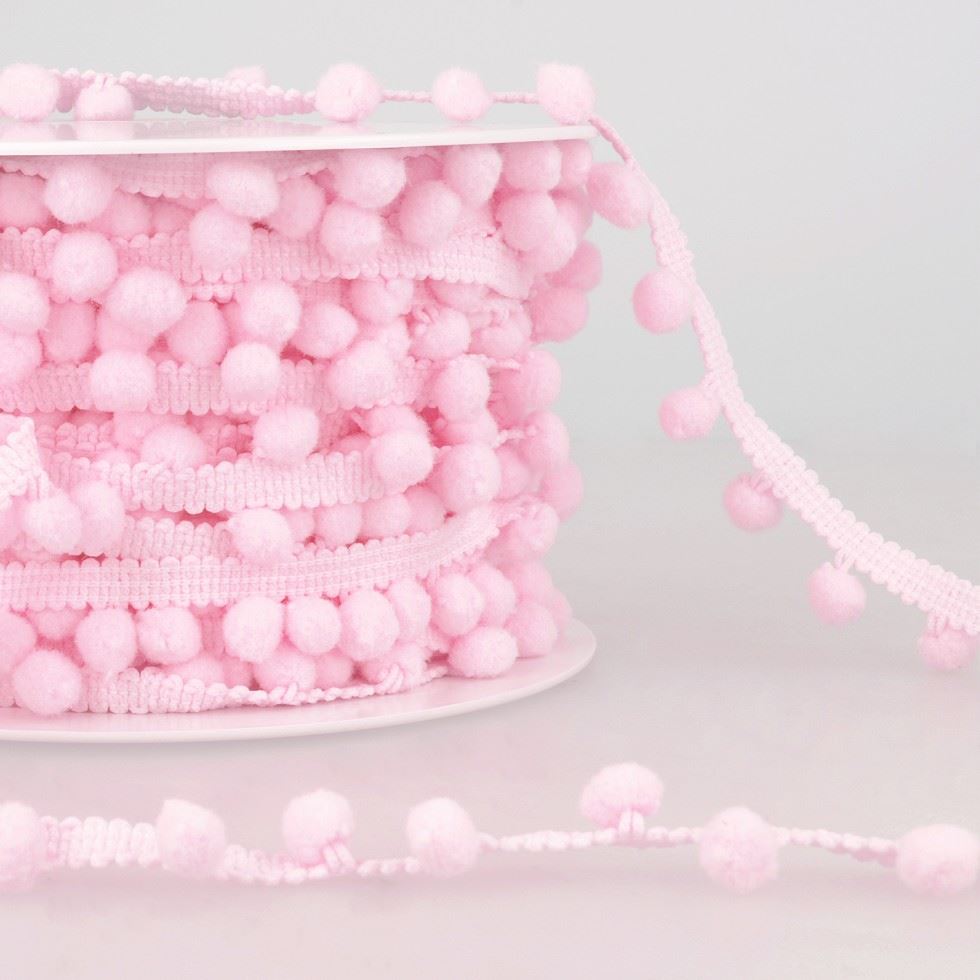 Stephanoise Pom Pom Trim Light Pink