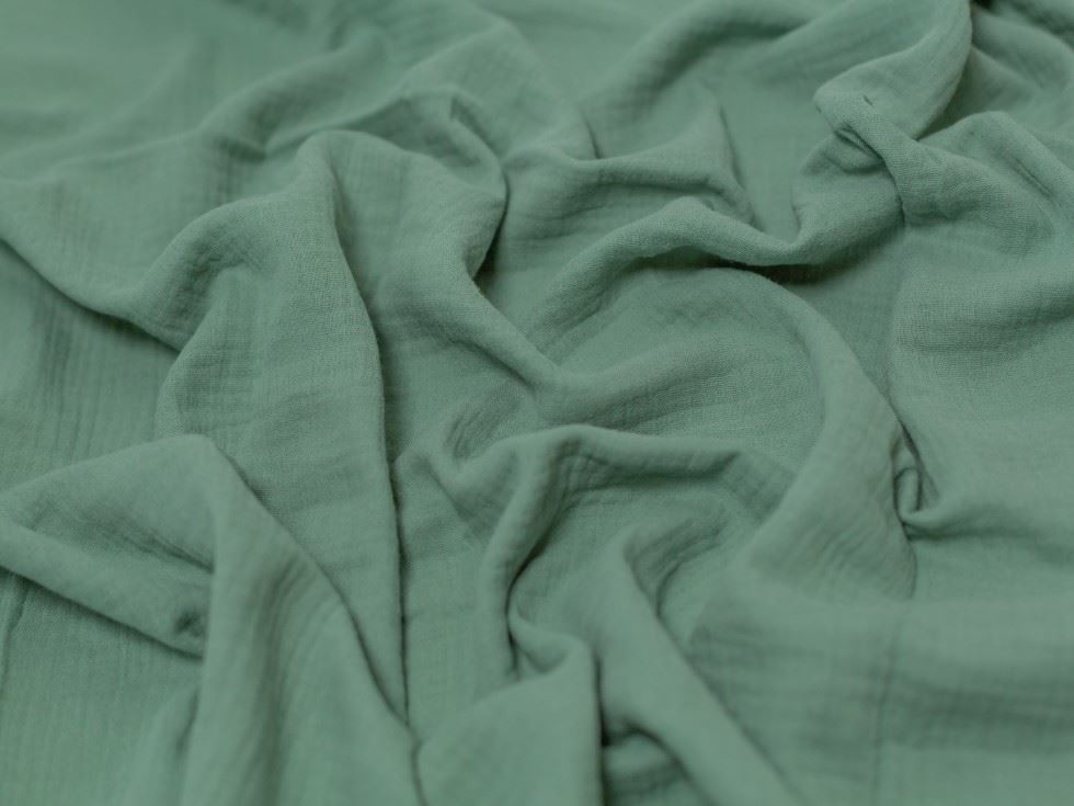 Minerva Core Range Mint Green Cotton Double Gauze Fabric