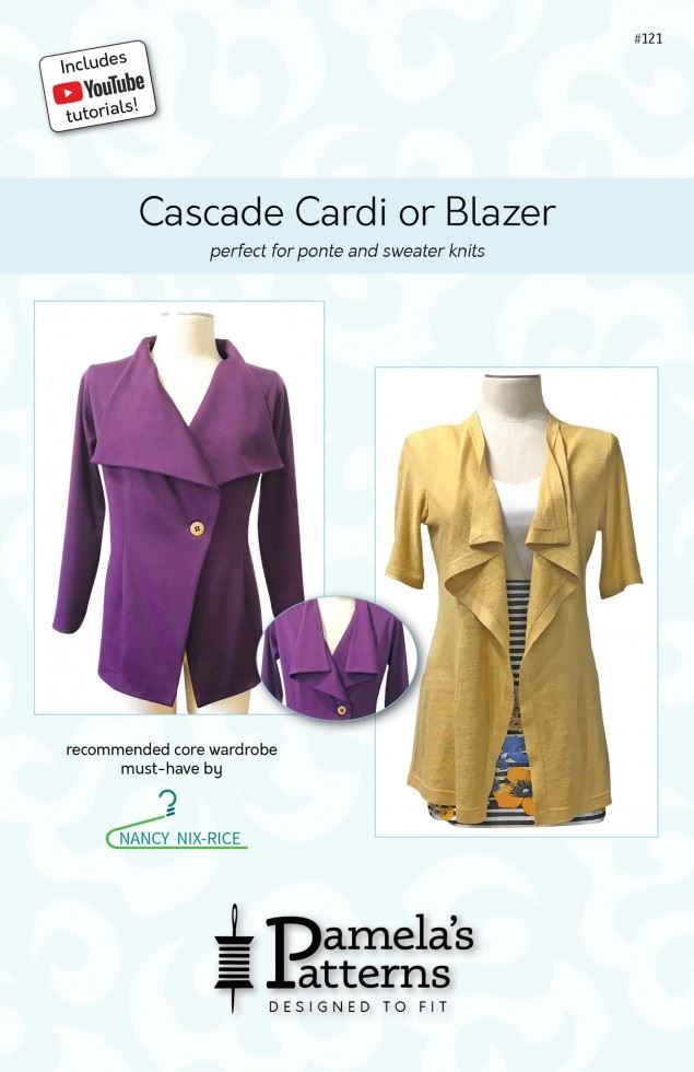 Pamelas Patterns Sewing Pattern Cascade Cardi & Blazer