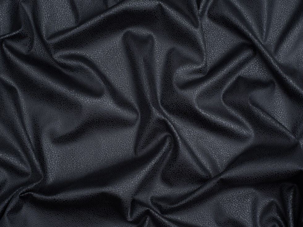 Minerva Core Range Foiled Heavy Suede Stretch Knit Fabric Navy Blue
 